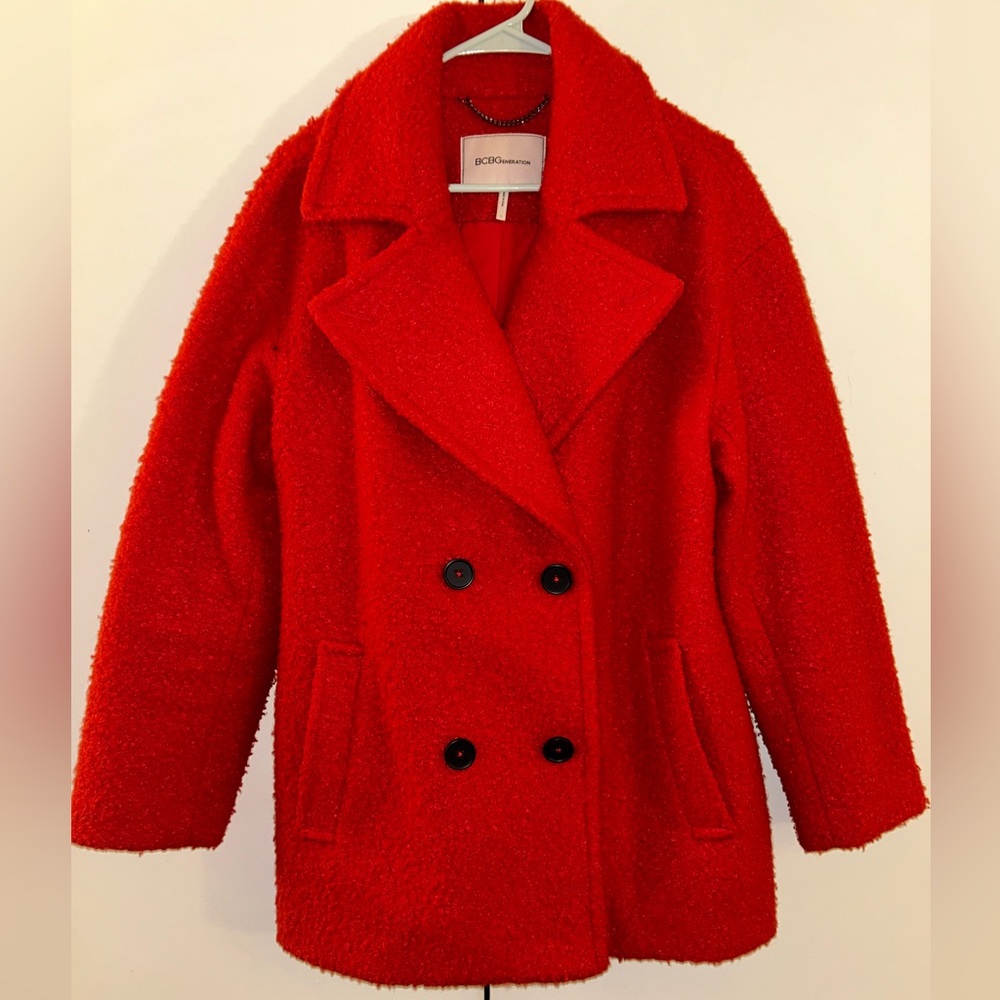 Bcbgeneration Double-Breasted Boucle Peacoat - image 1